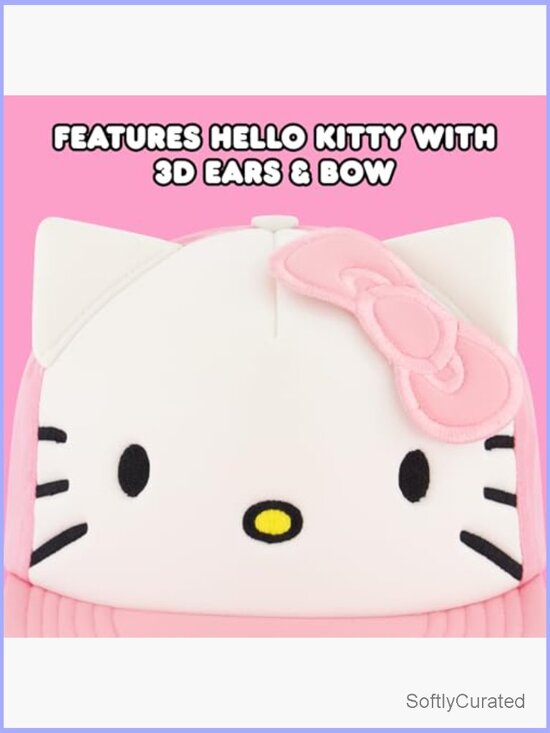 Hello Kitty Snapback Hat with 3D Ears and Ribbon main image 7